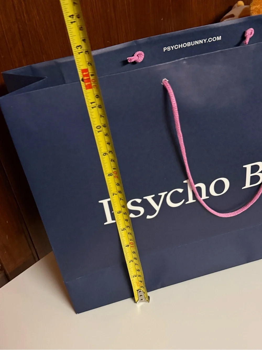 Psycho Bunny Shopping Bag  with Pink Rope Handles